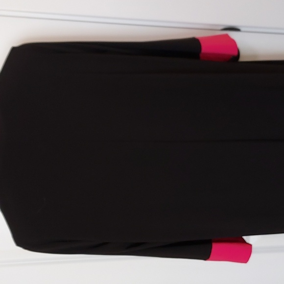 NWT Jones New York Dress Black and Pink Dress with Attached Coat - Picture 7 of 13